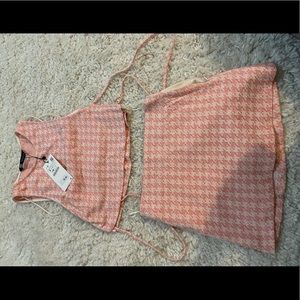 Pink Houndstooth Zara Set